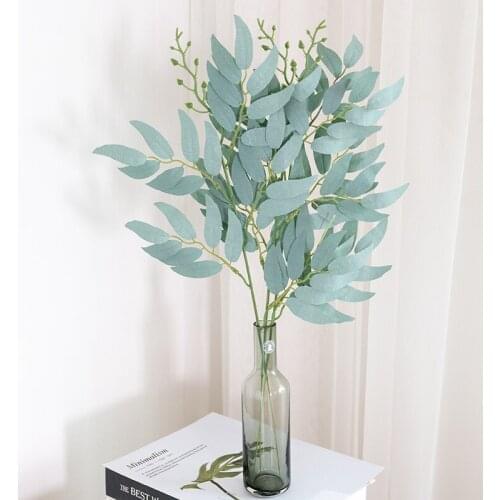 Artificial Green Fake Plants Long Branches Willow Leaves Artificial Ornaments Wedding Home Furnishings Branches Accessories