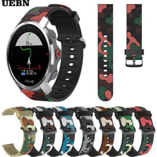 UEBN Camouflage Silicone Wrist Strap For Polar Grit X Band Bracelet for POLAR Vantage M POLAR IGNITE Watchbands accessories