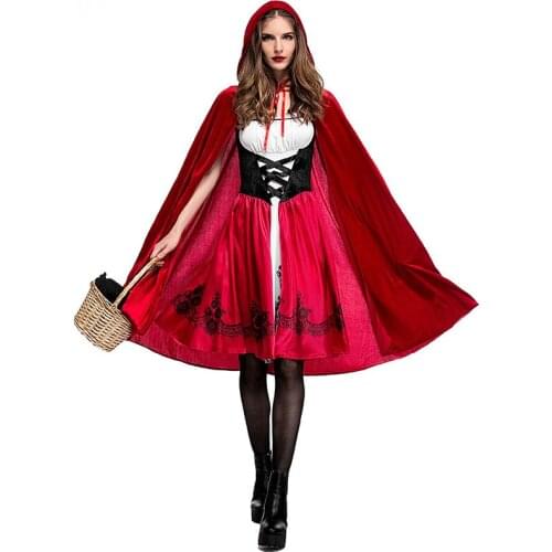 Halloween Little Red Riding Hood Costume Adult Cosplay Costume Carnival Party Performance Costume Halloween Prom Costume