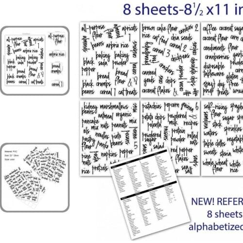 Easy to Stick 1 Set Great Waterproof Food Labels Stickers Oil-proof Pantry Sticker Widely Applied for Pantry