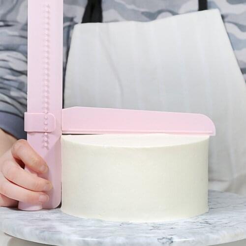 Hot Cake Screed Adjustable Height Scraper Edge Smoother DIY Cake Decoration Accessories Level Rotating Cake Scraper