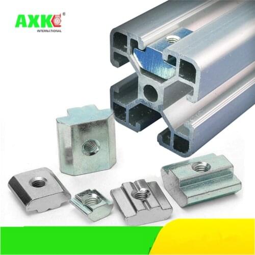 M3 M4 M5 M6 M8 M10 T Block Square nuts T-Track Sliding Hammer Nut for Fastener Aluminum Profile 2020 3030 4040 4545