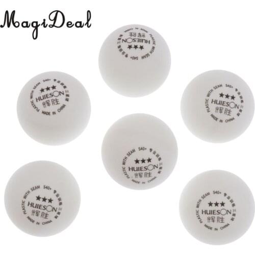 MagiDeal 6 Pieces 3-Star 40+mm Table Tennis Balls for Advanced Training / Competition