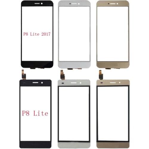 Mobile Touch Screen For HuaWei P8 Lite P8 Lite 2017 Touch Screen Digitizer Panel Front Glass Sensor 3M Glue Wipes