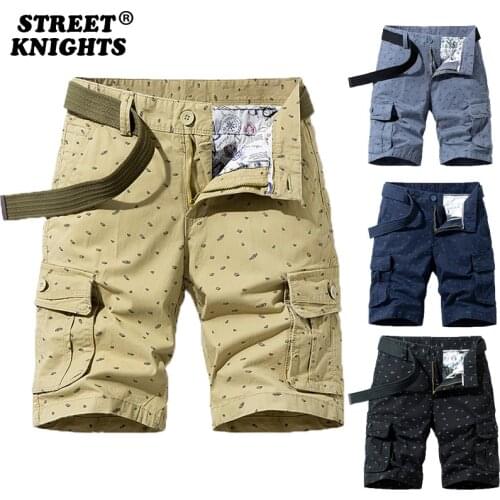 Men 2021 Summer New Casual Vintage Classic Pockets Cargo Shorts Men Outwear Fashion Twill Cotton Army Tactical Shorts Men