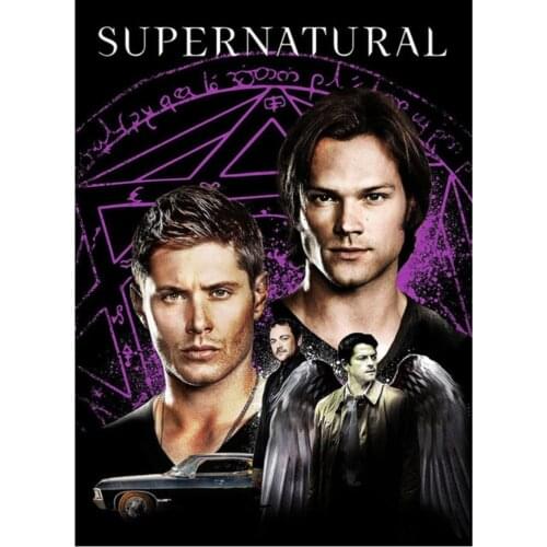 Supernatural Portrait Embroidery Cross Stitch Kits Set Cotton Thread Printed Canvas Home Decoration For Living Room On Sale