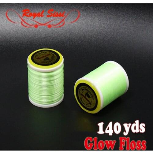 New hot 1 spool high tensile glow fly tying thread 300D Glo yarn luminous green Floss glow fly tying materials for body wraping