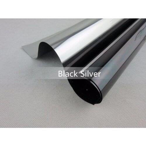 HOHOFILM 152cmx1500cm Black&silver One Way window film Low Reflective Window tint For Home Office glass sticker