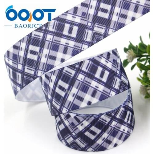 OOOT BAORJCT I-19427-1124,25mm 10yards geometric Ribbons Thermal transfer Printed grosgrain Gift wrapping DIY handmade materials