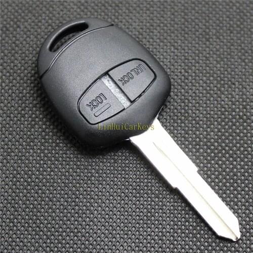 PINECONE Key Case for MITSUBISHI PAJERO Car Key Left Groove Remote Key Uncut Left Groove Blade 2 Blank Key Shell Cover 1 PC