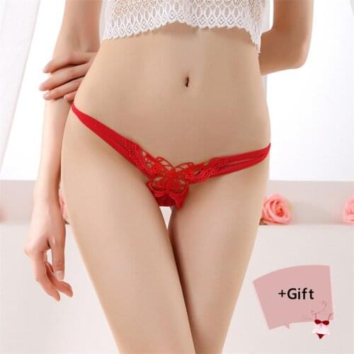 Sexy Panties Bow Butterfly Private Underwear G-String Thong Panties embroidered Allure Erotic For Women Panties Girlfriend Gift