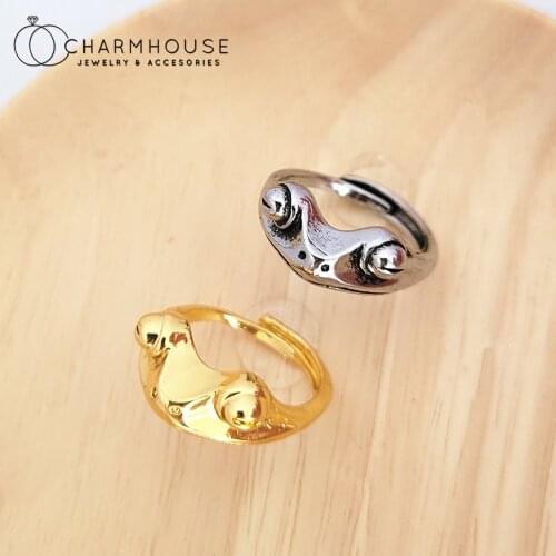 Antique Silver/Gold Rings For Man Women Retro Animal Frog Open Ring Adjustable Bague Anillos Bohemian Jewelry Party Gifts