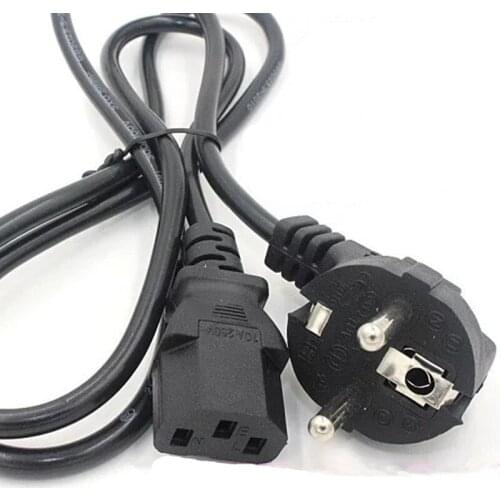 50pcs EU European AC Power Cord Euro 2 Prong IEC C13 Power Supply Lead Extension Cable 1.2m For Router DVD