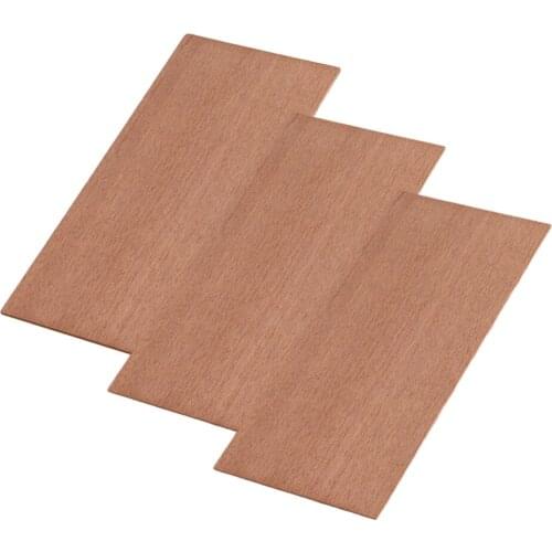 Tooyful 3 Pcs Sapele Wood Head Veneer Headplate Headstock Luthier DIY Tonewood for Acoustic Classic Guitar Making