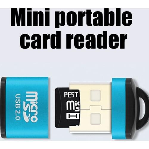 USB 2.0 SD TF Card Reader Car Mobile Phone Mini Portable Memory Card Reader High Speed USB Adapter For Laptop Speaker