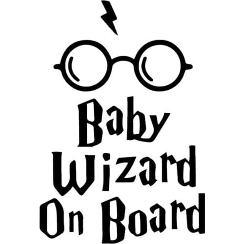 Baby Wizard On Board Body Window Car Sticker Funny Vinyl Decal Accessories 11.2X16.5CM