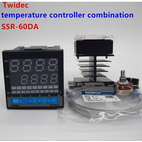 High Quality Thermostat Digital PID Temperature Controller 72*72*95 + SSR-60DA Relay+ K Termopar Sonda de+ Heat Sink