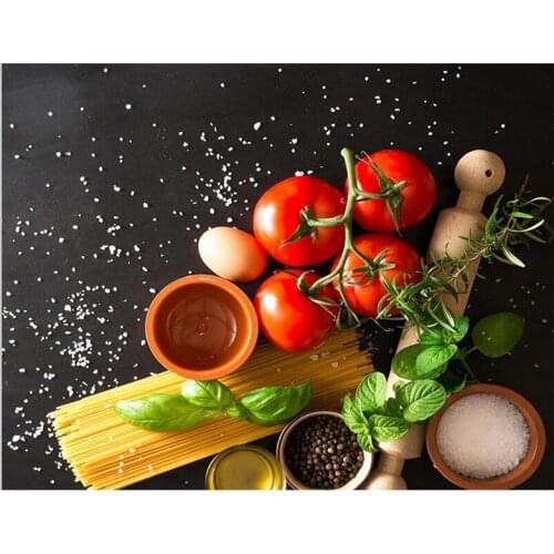 Vegetables Grains Spices Kitchen Food diy diamond Painting full square round diamond embroidery mosaic cross stitch craftsZP-171