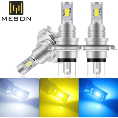 1PC H4 H8 H11 Fog Light HB3 9005 HB4 LED CSP 2 Smd Lamps For Cars Mini Headlight Bulbs Super Bright 8000K 3000K Auto 12V