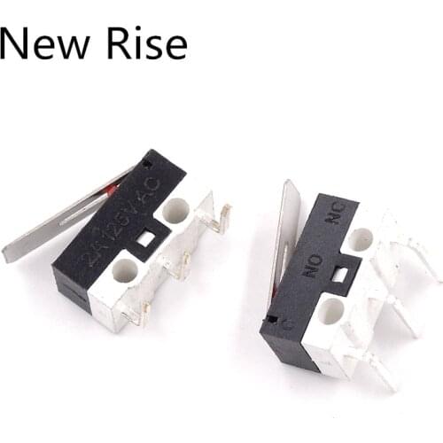 10Pcs Limit Switch Push Button Switch 1A 125V AC Mouse Switch 3Pins 90 Degree Curved Needle Micro Switch