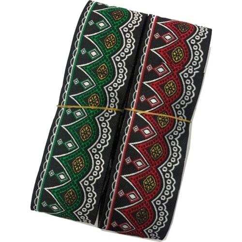 10yards/lots wide about 5cm Woven Jacquard Ribbon Trims flowers pattern for curtain and clothing accessory LS-2110