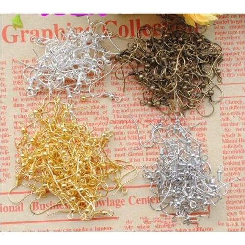 100pcs/lot DIY Earring Findings Earrings Clasps Hooks Wire Fittings DIY Jewelry Making Accessories