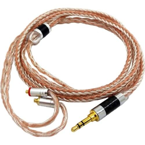 16 core silver plated hybrid MMCX audio cable for SHURE SE535 N3AP Headphones Upgrade 4.4mm Balanced Plug for HiFi headphone