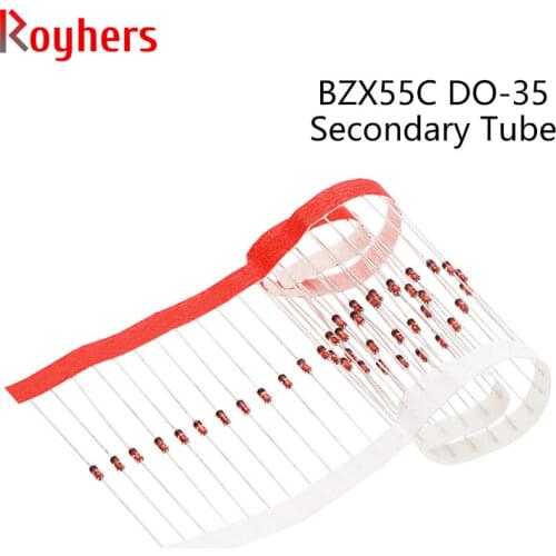 20Pcs 1/2W Zener Diode BZX55C5V1 BZX55C5V6 BZX55C6V2 BZX55C6V8 BZX55C7V5 3.3V 3.6V 3.9V 4.3V 4.7V 5.1V 2V 2.2V 2.4V DO-35 BZX55C