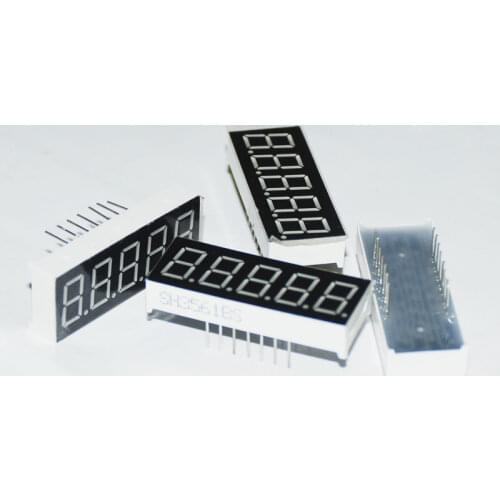 4pcs 0.36inch 1/2/3/4/5 Bits Digit LED Display Digital Module 7-Segment Tube 1 2 3 4 5 Digits 0.36" Red 7 Segments Display CC CA