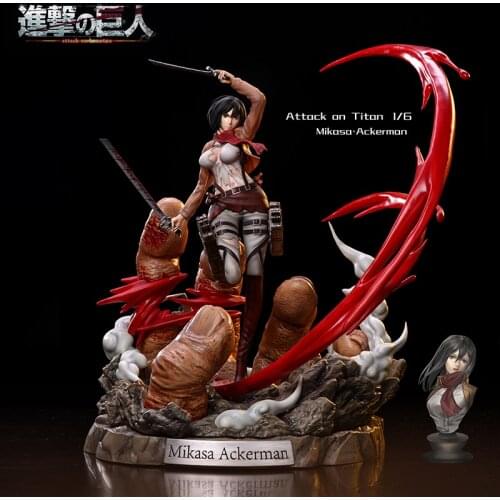 Attacking Giant Mikasa·Ackerman GK Resin Limited 1/6 Statue Figure