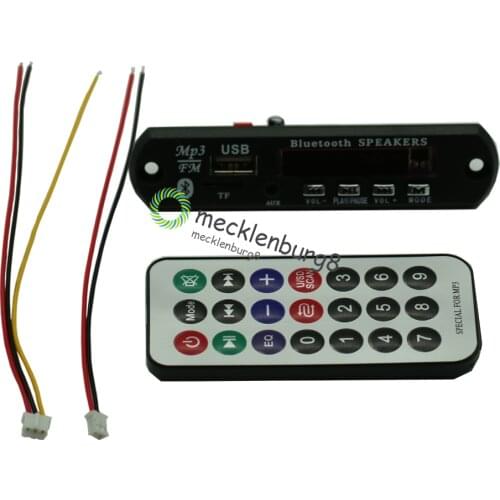 7-12V Car Wireless Bluetooth MP3 Decoder Board Decoding Player Module Support FM Radio USB/TF For Car LCD Screen Remote Control