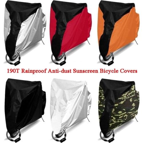 S/M/L/XL Bike Cover Bicycle Waterproof Dustproof Sunscreen Case Motorbike Protection Suit with Lock Hole Outdoor Accessories