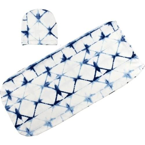 Baby Swaddle Sleeping Bag and Hat Set Unisex New Born Baby Items Knitted Newborn Boy Swaddle Wrap Cocoon Swaddle with a Beanie