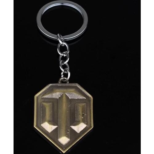 Dongsheng New fashion World of Tanks WOT Game Metal Tank Marks Keychain top-hign quality key rings Pendant for brithday gift