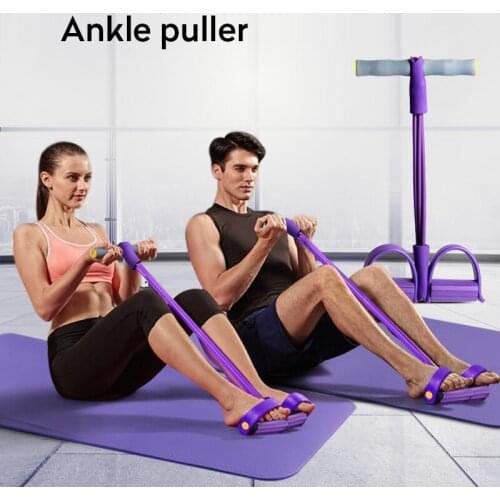Indoor Fitness Resistance Bands Exercise Equipment Elastic Sit Up Pull Rope Workout Bands Sport Pedal Ankle Puller