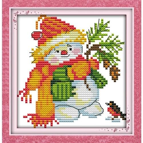 Everlasting Love Christmas Snowman Ecological Cotton Chinese Cross Stitch Kits Counted Stamped 11CT New Year Sales Promotions