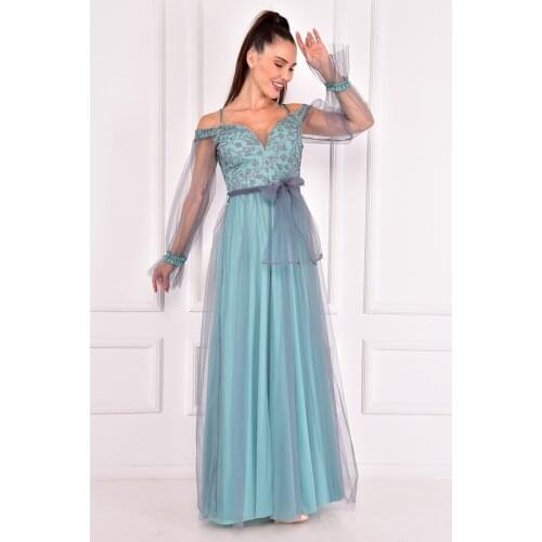 Tül Abiye Mint ZNG14012