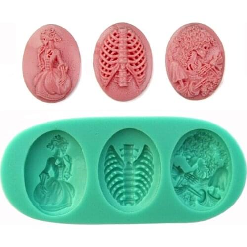 Halloween Series Shapes Fondant Cake Silicone Decorating Tools,100% Food-Grade Baking Moulds, Silicone Soap Moulds