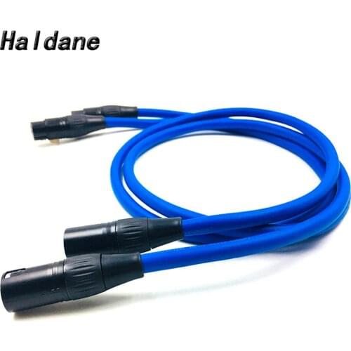 Haldane Pair Gold Plated XLR Balacned Audio Cable 3pin XLR Male to Female Amplifier Interconnect Cable with CARDAS Clear-Light