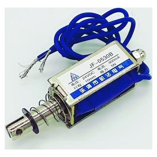 JF-0530B DC 6V 12V 24V Push&Pull type Open Frame Electromagnet keepping Force 5N travel 10mm Linear Solenoid