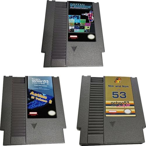 Action 53 Volume 1-4Game Cartridge For NES Console 72 Pins 8bit Single card