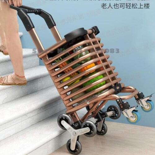 Shopping Cart, Grocery Cart, Small Cart, Foldable Trolley, Climbing Stairs, Old People, Basket, Trolley, Household Portable Trai