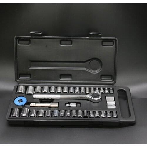 40pcs Socket Wrench Set Ratchet Wrench Kit Nuts Driver Hex Socket Adapter Set Sleeve Spanner Auto Car Repair Hand Tools