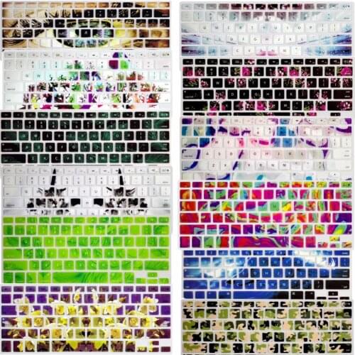 Newest 3D Decal Flower Silicone US Keyboard Cover Keypad Skin Protector For Apple Mac Macbook Pro 13 15 17 Air 13 Retina 13