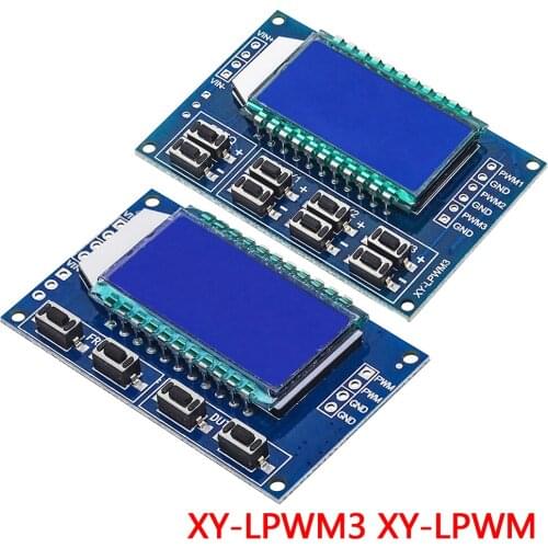 New Signal Generator PWM Pulse Frequency Duty Cycle Adjustable Module LCD Display 1Hz-150Khz 3.3V-30V PWM Board Module