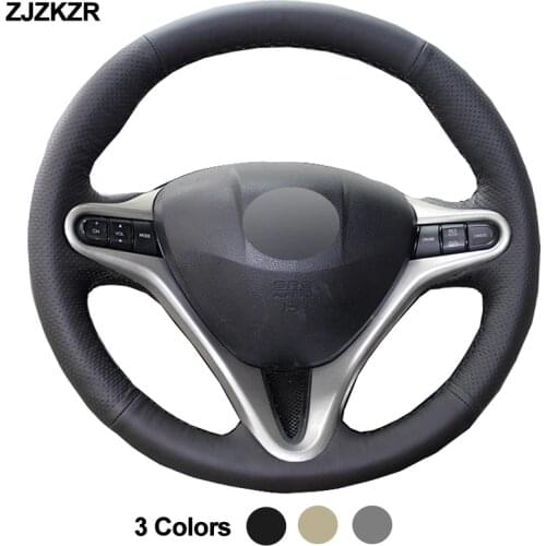 Car Auto Steering-Wheel Cover For Honda Civic Civic 8 2006-2011 (3-Spoke) Volant Braid on the Steering wheel 2007 2008 2009 2010