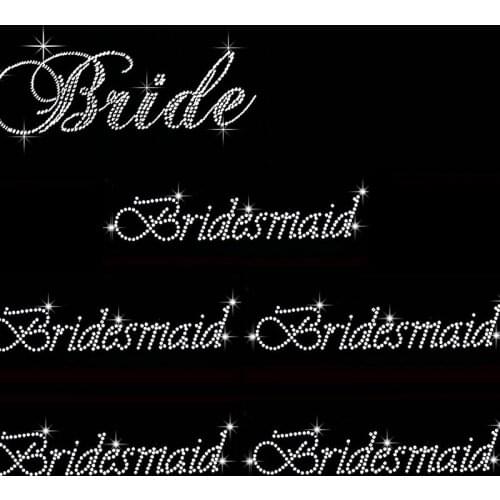 Rhinestone Bride to be Bridesmaid Iron Gift Bag shirt tote robe hat wedding bridal shower Bachelorette hen Party decoration