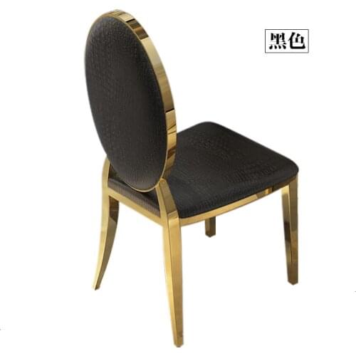 Light Luxury Dining Chair Modern Concise A Living Room Restaurant Table Metal Black White Form A Complete Set Dining Chair Chair