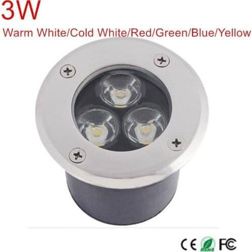3W LED underground light lamps AC85-265V/DC12V outdoor buried recessed floor spotlight waterproof IP67 Landscape stair lighting