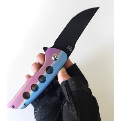 Chung Kui Folding Knives Dragon Scale Hokkaido Flipper Titanium Handle Sharp M390 Blade Outdoor Camping Tactical Tool Pocket EDC